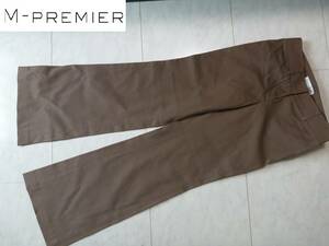 2万　新品　M-PREMIER(エムプルミエ)Ｍプルミエ★カーキブラウン　パンツ　34　　S相当