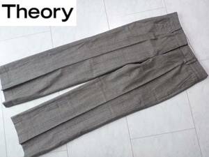 2.5万　THEORY(セオリー)★ 黒　ブラック系　チェック柄　パンツ　2　　M相当