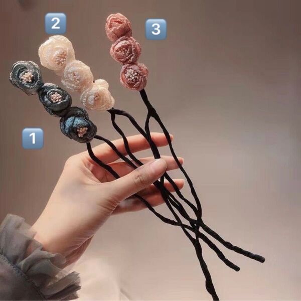 ワイヤーヘアピン ヘアアクセサリー 髪飾り ヘアゴム シュシュ