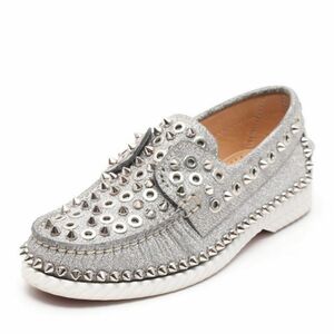 クリスチャンルブタン YACHT SPIKES WOMAN FLAT CALF GLITTER 