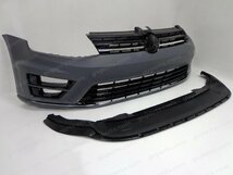 ワーゲン ゴルフ7 AU ノーマル GTI → R フェイス チェンジ 前期 2013～ フロント バンパー グリル クローム メッキ カスタム GOLF VII_画像2