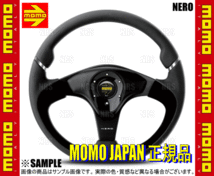 MOMO モモ NERO ネロ 350mm ブラックレザー＆ブラックスエード ブラックスポーク (N-2_画像2