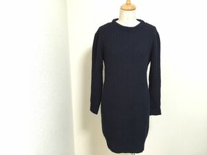 ROPE ニット ワンピース ざっくり 春物 ネイビー レディース ロペ ３８ ひざ丈スカート *1