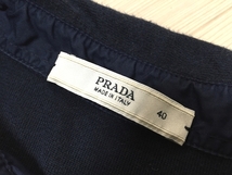 正規プラダ ノースリーブ　シャツ 40 レディース 紺ネイビー　トップス PRADA　*2_画像3