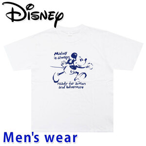 ディズニー 半袖 Tシャツ メンズ ミッキー マウス Disney グッズ 3277-4505A Lサイズ WH(ホワイト)