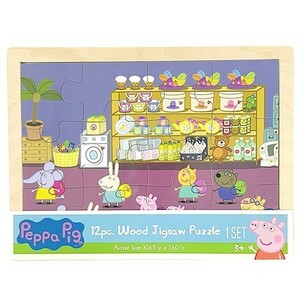 送料込 ペッパピッグ 木製 ジグソーパズル (Peppa's Adventure) 15841a ペッパ パズル おもちゃ グッズ 知育 海外 キャラクター