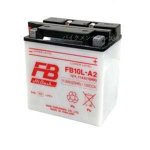 古河電池 FB10L-A2 開放型バッテリー 互換 ユアサ YB10L-A2 FB フルカワ GSX400FW GSX400E XV250 ビラーゴ FZR250