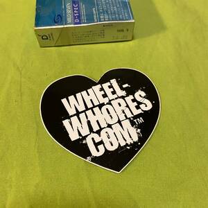 黒　小　Wheel Whores ハートステッカー ホイールホーズ UK USDM