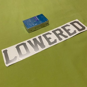 LOWERED　Lowered Lifestyle 抜きステッカー　シルバー　USDM ロワードライフスタイル