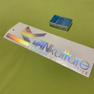 縦貼り（文字あり）★VANkulture 抜きステッカー バナー ネオクローム USDM ミニバン　ヴァンカルチャー バンカルチャー