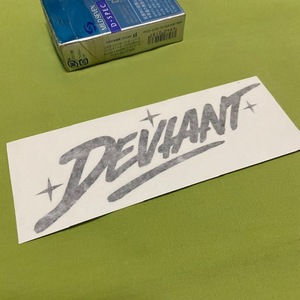 DEVIANT★黒★スター　抜き　ステッカー　デビアント　USDM 逸脱した　普通からほど遠い