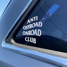 ★FF★ANTI OFFROAD ONROAD CLUB 抜きステッカー★ゴールド★アゲ系 リフッテッド リフトアップ★アンチオフロードオンロードクラブ_画像2