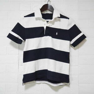 A626 ◇ RALPH LAUREN | ラルフローレン　ポロシャツ　白/黒　中古　サイズＭ