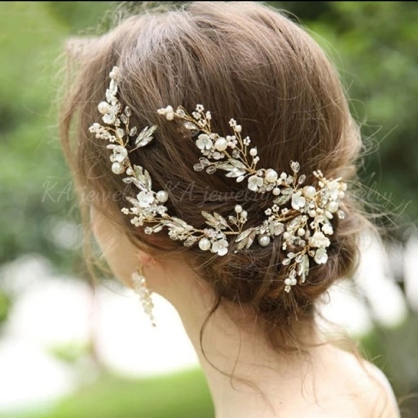 ヘッドドレス ウェディング ヘアアクセサリー 髪飾り 結婚式 花嫁 ゴールド ブライダルアクセサリー ブライダル アクセサリー ウエディング