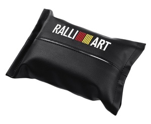 三菱 RALLI ART ティッシュケース　車のティッシュボックス ティッシュペーパー アクセサリー　ブラック　収納ポケット 防水 ●13番