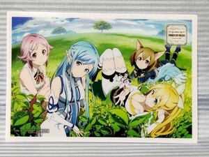 ソードアートオンライン セガコラボカフェ限定 非売品クリアブロマイド アスナ リーファ ユイ シリカ リズ SAO