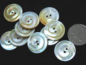 ＜銀の斧＞送料無料・天然貝細工ボタン・最高の出来上がり釦・10個・天然素材・自然の美