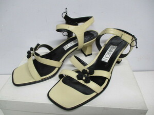 C945/ exhibition goods RIKAKIO licca kio37( approximately 24.0cm) leather made leather sandals pumps regular price 39000 jpy 