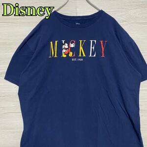 【入手困難】Disney ディズニー　ミッキー　Tシャツ　2XLサイズ　半袖　海外　一点物　キャラクター　ゆったり　ディズニーランド