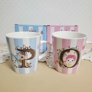 新品 ぴちょんくん おユぴちょんくん マグカップ イニシャル ２個セット ノベルティ 非売品 たち吉製 DAIKIN ピンク ブルー