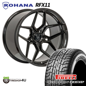 4 шт. комплект ROHANA RFX11 22X10.5J 5/130 +22 блеск черный PIRELLI SCORPION ZERO 295/40R22 G Class gelaende специальный заказ размер 