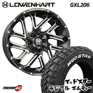 4本セット レーベンハート LOWENHART GXL206 16x6.5J 6/139.7 +38 GB MUDSTAR マッドスター radial M/T 215/65R16 109/107 ハイエース バン