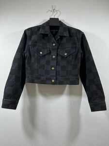  Louis Vuitton 22SS Damier gla Fit Denim jacket RW222J NY9 FNJA17nowa-ru size 36