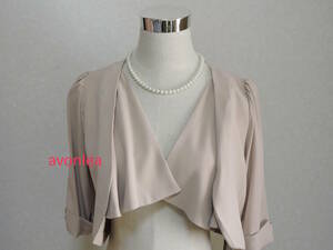  Louis ruebtik formal bolero L size beige . sleeve biju-2way regular price 7720 jpy (RUIRUE BOUTIQUE/ ceremony /. call 