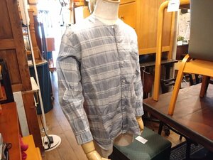 中古美品 STILL BY HAND/スティルバイハンド チェック シャツ トップス ベージュ size 46 軽羽織り コットン ９分袖