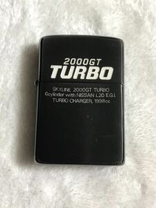 ZIPPO ジッポー ジッポ オイルライター 日産　スカイライン　SKYLINE 2000GT TURBO 1980年製　中古品　希少品　アンティーク　ヴィンテージ