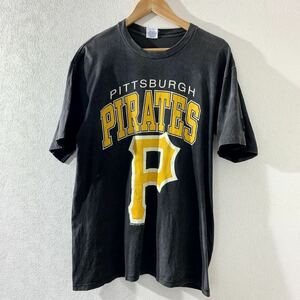 90s スターター　ヴィンテージ　MLB PITTSBURGH PIRATES ピッツバーグ パイレーツ スポーツプリントTシャツ　半袖　黒　メンズM USA製古着