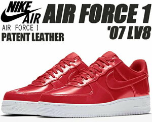 良品★NIKE AIR FORCE 1 '07 LV8 UV ナイキ エア フォース 1 '07 エレベイト UV 赤 サイレン レッド パテント 蛍光 AJ9505-600 26.5cm