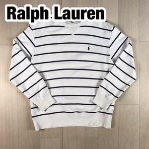 Ralph Lauren Ralph Lauren sweat sweatshirt Youth size 150 white navy border embroidery po knee 