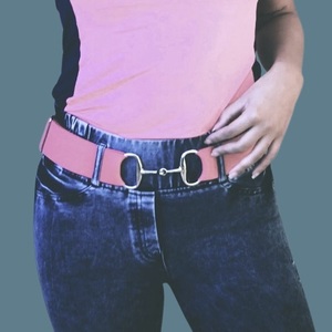  horse riding style . precisely bit buckle belt pink rubber belt horse riding horsemanship horse riding supplies 