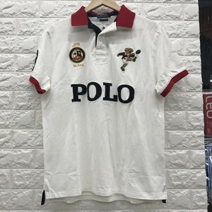 未使用 POLO RALPH LAUREN ラガーシャツ ホワイト 半袖 サイズL 180/100A [jgg]