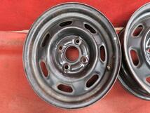 【H435】スチール ホイール 2本 トヨタ純正 14x5.5J 4穴 PCD114.3 オフセット：約+27 ハブ径：約60mm ( A )_画像2