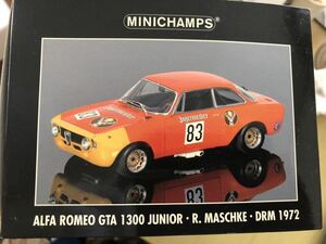 ミニチャンプス 1/18 MINICHAMPS アルファロメオGTA 1300 JUNIOR.R.MASCHKE.DRM 1972