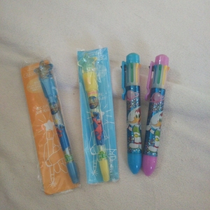 [ new goods unopened ] shines Uni ba Sesame Street ballpen two point, secondhand goods Uni ba sesame 8 color pen two point set 