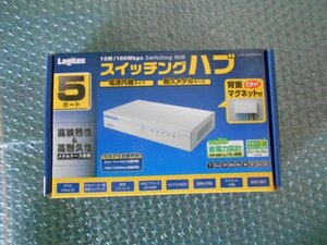 ロジテック スイッチングハブ (LANハブ) 5ポート 電源内蔵 メタルケース LAN-SW05P/M