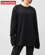 新品 ユナイテッドアスレ 無地 長袖Tシャツ ロンT 白黒2枚セット レイヤード M_画像4