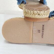新品◆gaimo ガイモ ジュート巻き デニム フラットサンダル スペイン製 パンプス 靴 レディース(37■23.5cm位)インディゴブルー_画像6