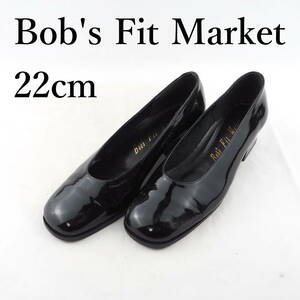 LK7933*Bob's Fit Market*ボブズフィットマーケット*レディースパンプス*22cm*エナメル黒