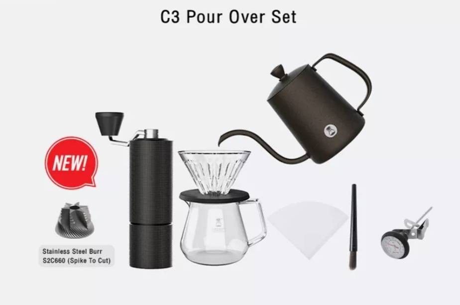 TIMEMORE C3 コーヒーグラインダー用の蓋を透明にカスタムする為の