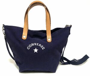 CONVERSE Converse canvas shoulder bag 2WAY navy Logo 2304084