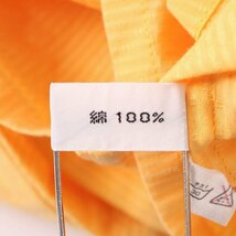 ディオール 半袖シャツ ストライプ 胸ポケット ロールアップ トップス シンプル コットン100% レディース Lサイズ イエロー Dior_画像8