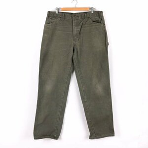 ディッキーズ ワークパンツ ペインターパンツ ストレート ボトムス 大きいサイズ アメリカ古着 XL相当 メンズ グレー Dickies