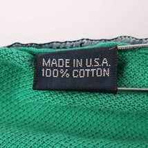ポロバイラルフローレン 半袖ポロシャツ ポロマーク 無地 トップス コットン100% USA製 メンズ Lサイズ グリーン Polo by Ralph Lauren_画像9