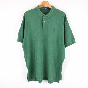 ポロバイラルフローレン 半袖ポロシャツ ポロマーク 無地 トップス 大きいサイズ メンズ XLサイズ グリーン Polo by Ralph Lauren