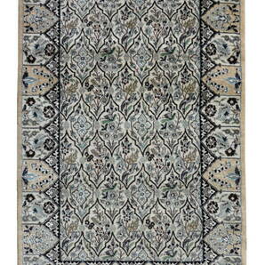 ペルシャ絨毯 カーペット ウール＆シルク 手織り高級 ペルシャ絨毯の本場 イラン ナイン産 玄関マットサイズ 120cm×77cm 本物保証