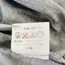 z356 BONAPPETIT ボナペティ ５分袖 カットソー Tシャツ 38 グレー 日本製 コットン レディース グレー 背面ハーフジップ 胸ポケット 無地_画像9